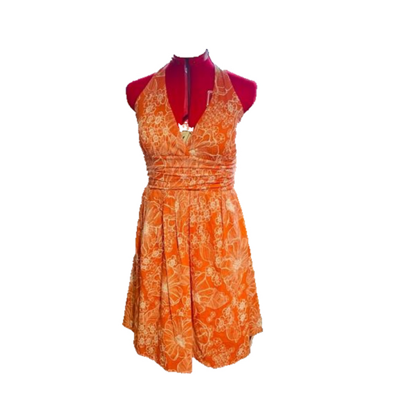 Costa Blanca Dresses & Skirts - Costa Blanca orange and white halter dress size large! Stunning 🤩